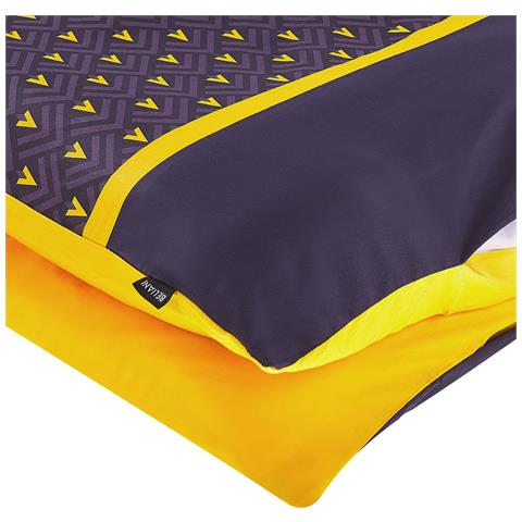 Set Copripiumino In Cotone Satinato 135 X 200 Cm Blu E Giallo Wallingford - Foto 2