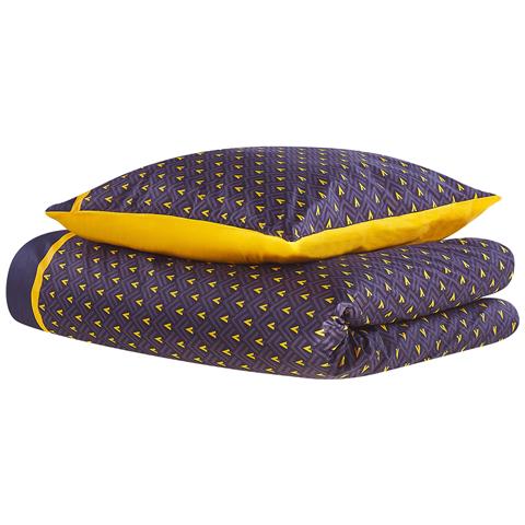 Set Copripiumino In Cotone Satinato 135 X 200 Cm Blu E Giallo Wallingford - Foto 7