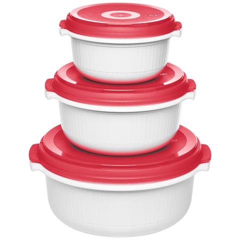 518999 recipiente per cibo Rosso, Bianco 3 pz - Foto 1