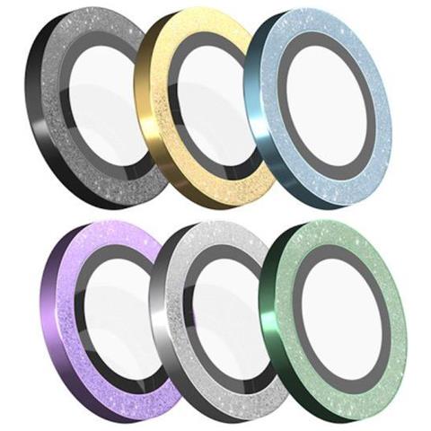 Proteggi lenti diamantate per iPhone14&14 Plus Cornice Rosa - Foto 1