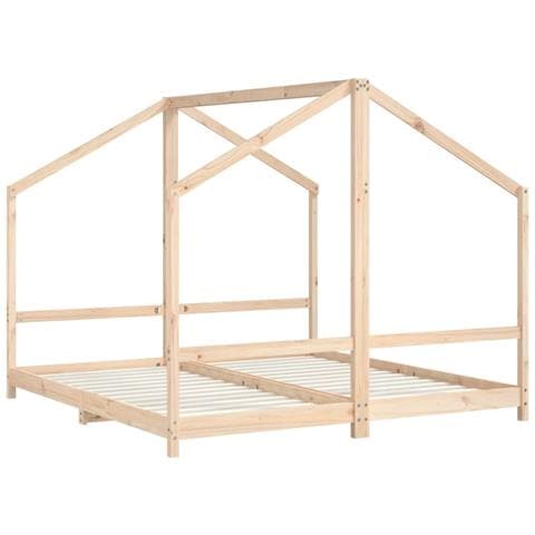 Giroletto Per Bambini 2x (90x190) Cm In Legno Massello Di Pino - Foto 3