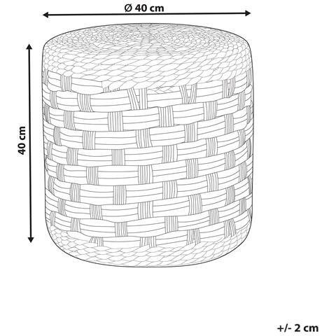Pouf Basslet Vimini Beige - Foto 6