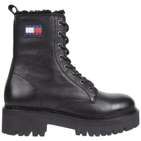 Urban Boot Tumbled Stivaletti Pelle Scarpe Donna Nero Eu 38, En0en02317 Bds - Foto 2