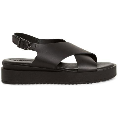 Black Casual Open Sandals Sandali Pelle Scarpe Donna Nero Eu 38, 1-28231-42 001 - Foto 2
