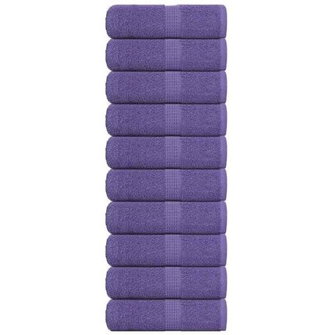 Asciugamani Per Sapone 10 Pz Viola 30x30cm 360g/m 100% Cotone - Foto 1