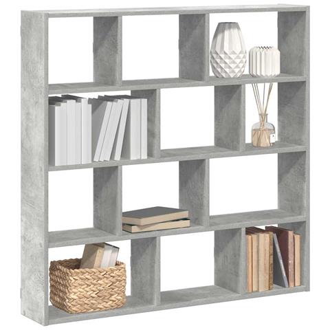 Mensola A Cubo Da Muro 12 Scomparti Truciolato Grigio Cemento - Foto 1
