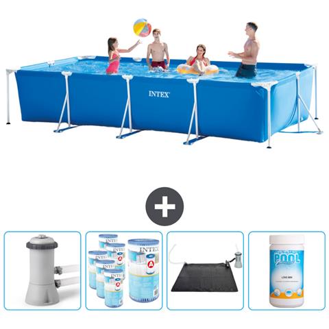 Piscina Fuori Terra - Rettangolo - 450x220x84 Cm - Blu - Include Accessori Coordinati Cb92 - Foto 1