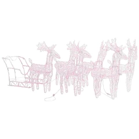 Lusso Casadino -  Decorazione Natalizia Renne E Slitta 320 Led Acrilico - Foto 1