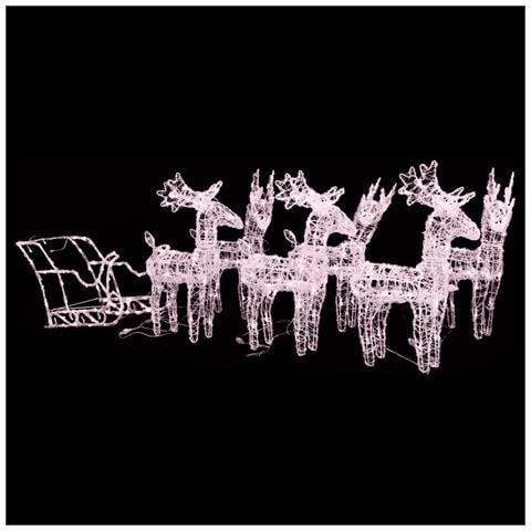 Lusso Casadino -  Decorazione Natalizia Renne E Slitta 320 Led Acrilico - Foto 8