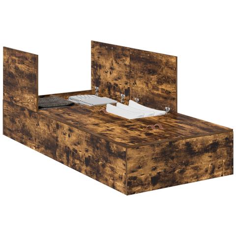 Rete contenitore in rovere affumicato 90x190 cm - Foto 1