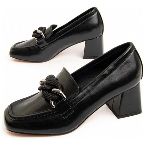 Scarpa Con Tacco Miriel Nera Nero Materiale Sintetico E Tessile - Foto 1