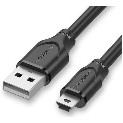 Cavo Adattatore Usb 2.0 A Mini 5 Pin T-port Per Ricarica E Trasferimento Dati 1,5 M - Foto 1
