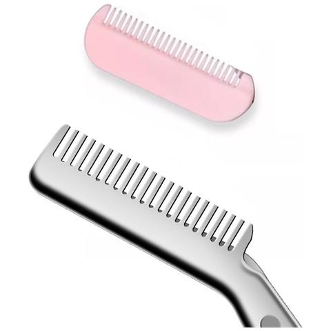 Forbici Per Sopracciglia In Acciaio Inossidabile Con Pettine Integrato, Colore Argento, Precisione E Comfort Per La Cura Delle Sopracciglia - Foto 2