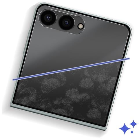 Confezione Da 2 Pellicole Protettive Per Schermo Esterno Galaxy Z Flip 7 Flessibili Antiriflesso, Trasparente - Foto 2