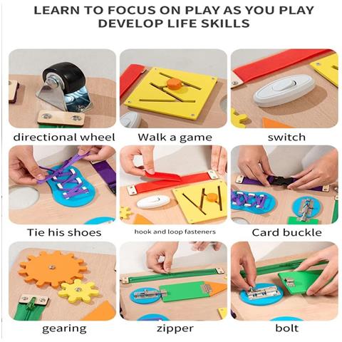 Tavola Sensoriale Montessori Per Bambini Piccoli Giocattoli Montessori 10 Attività - Foto 6