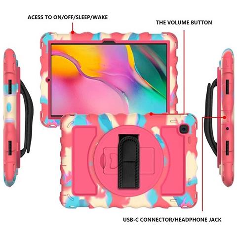 Custodia Per Galaxy Tab A 8.4"" Con Supporto E Tracolla Rosa - Foto 2