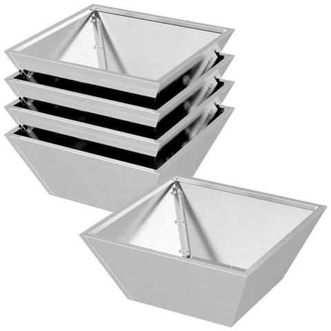 Vaso a Ciotola da Giardino 5 pcs Argento 40 x 40 x 15 cm - Foto 1