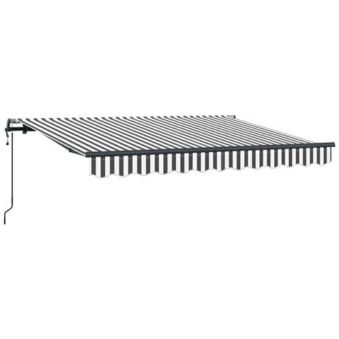 Tenda Retrattile Antracite e Bianco 350 x 200 cm - Foto 1