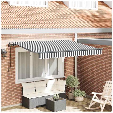 Tenda Retrattile Antracite e Bianco 350 x 200 cm - Foto 2