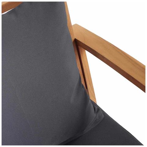 Sedie da giardino 2 pcs Naturale 60 x 65 x 76.5 cm - Foto 9