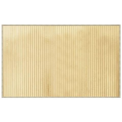 Tappeto Rettangolare Naturale Chiaro 60x100 cm in Bambù - Foto 1