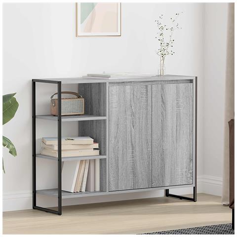 Mobile laterale Grigio Sonoma 96.5 x 30 x 75 cm - Foto 2