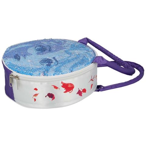 Borsa Termica Rotonda Per Il Pranzo Con Paillettes E Manici 24x8cm, Blu - Foto 5
