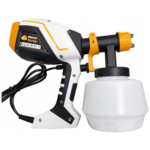 Pistola A Spruzzo Elettrica Nanospray Hvlp 1000w - 5 Ugelli, Serbatoio 1200ml | Verniciatura Pareti, Mobili, Recinzioni - Foto 8