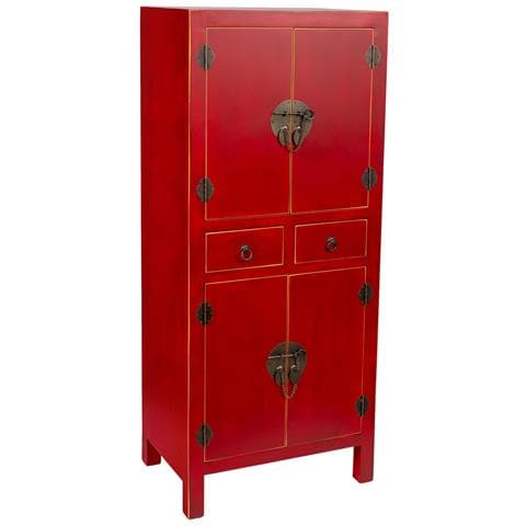 Armadio In Legno Con 2 Cassetti E 4 Porta 50x34,5x121h Cm - Foto 1