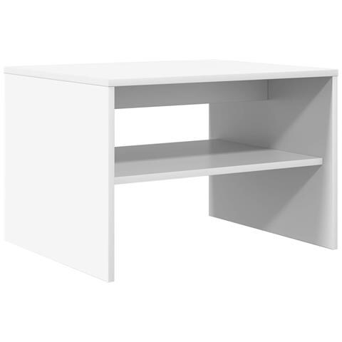 Tavolino da salotto Bianco 60 x 50 x 40 cm Legno multistrato - Foto 1