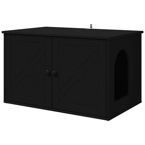 Casa per Gatti Nero 85 x 55 x 50,5 cm Legno multistrato - Foto 1