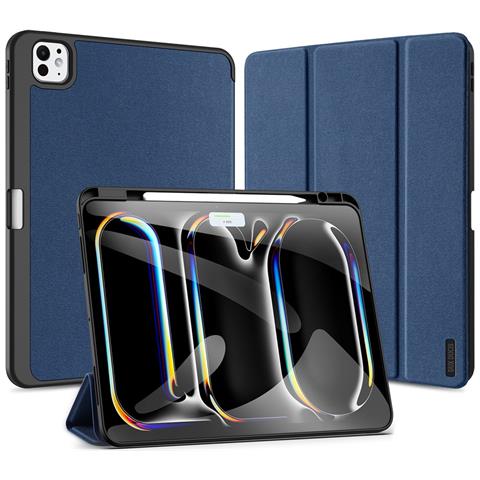 Cover per iPad Pro 13 (2024) - Pelle /PU, Blu, Auto Wake /Sleep - Foto 2