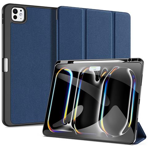 Cover per iPad Pro 13 (2024) - Pelle /PU, Blu, Auto Wake /Sleep - Foto 1