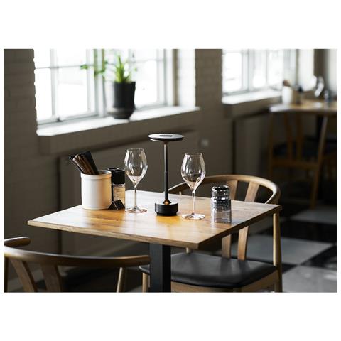 Lampada Da Tavolo Lyneham Ricaricabile In Alluminio Nero - Foto 6