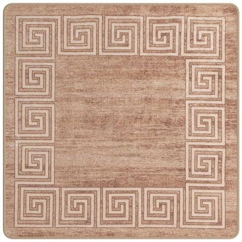 Runner Tappeto MARSA Bianco 100 x 100 cm Poliestere e PVC - Foto 1