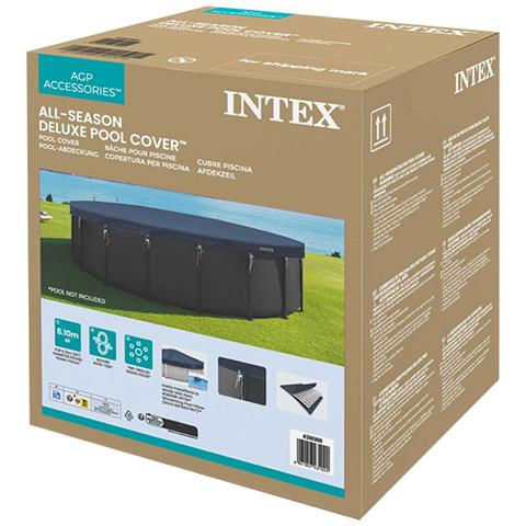 Copertura per piscina Ø610 x 20 cm Rotondo PVC e PET - Foto 4
