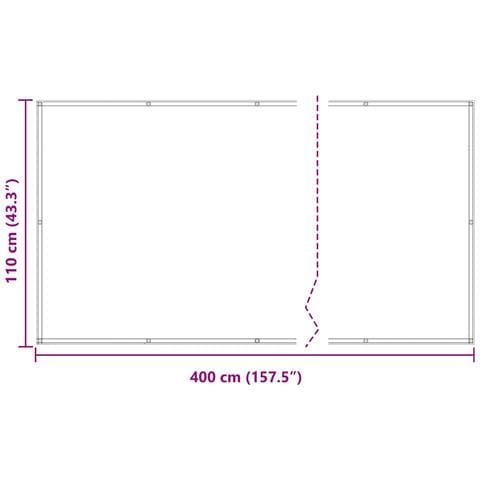 Schermo da balcone Giallo 110 x 400 cm Tessuto Oxford - Foto 7
