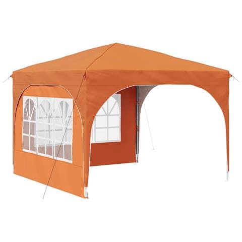 Tenda per feste a pop-up 290 x 290 x 245 cm Arancione - Foto 1