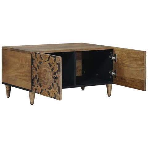 Tavolino da salotto Marrone 80 x 50 x 40 cm - Foto 2