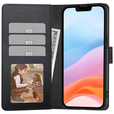 Custodia Libro Nera Con Scomparti Per Schede Motorola Moto G86 5g - Foto 2