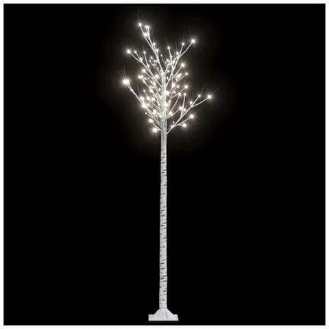 Albero Natale 220 LED 2,2m Salice Bianco Freddo Interno Esterno - Foto 1