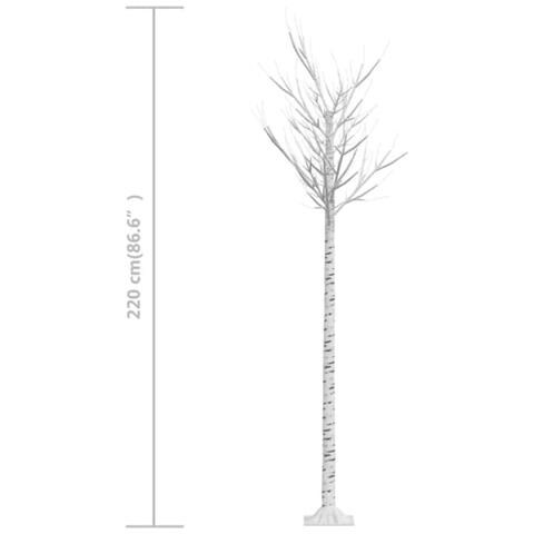 Albero Natale 220 LED 2,2m Salice Bianco Freddo Interno Esterno - Foto 8
