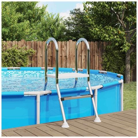 Scala per piscina parzialmente interrata 172 x 106 cm 3-Gradino - Foto 2