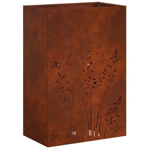Vaso da giardino Ruggine 50 x 30 x 75 cm Acciaio Corten - Foto 1