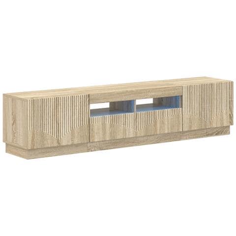 Mobile TV LED a 5 pezzi Rovere Sonoma Legno ingegnerizzato - Foto 1