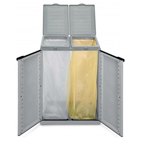 Armadio Eco cab 2 grigio sky raccolta differenziata L68 x P39 x H88,7 - Foto 5