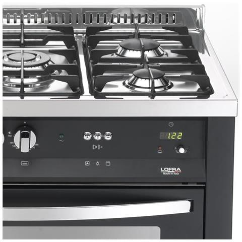 Cucina a Gas PNMG96GVT / C 5 Fuochi a Gas Forno a Gas Ventilato Classe A Dimensioni 90 x60 cm Colore Nero - Foto 3