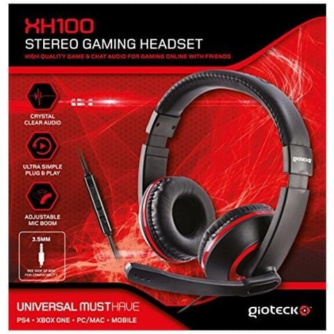 Gioteck XH-100 Stereofonico Padiglione auricolare Nero, Rosso cuffia e auricolare - Foto 5