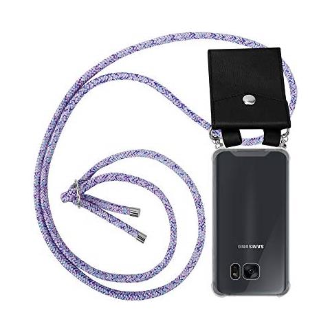 Catena Di Telefoni Cellulari Compatibile Con Samsung Galaxy S7 In Unicorn - Coperchio Protettivo In Silicone Con Anelli D'argento, Cinturino In Corda E Custodia Staccabile - Foto 1