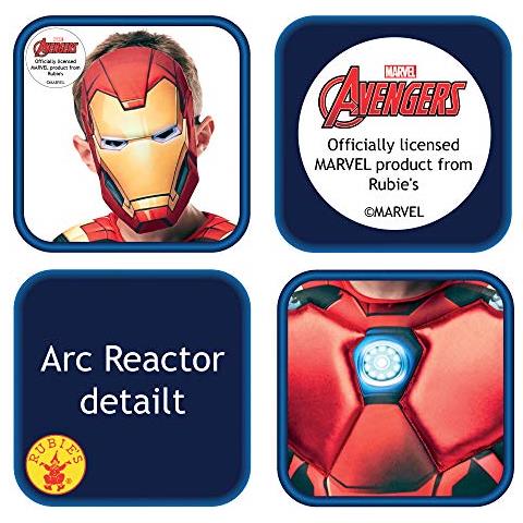 Value Not Found Marvel Avengers-costume Da Iron Man, Per Bambini Ragazzi, Rosso, S, 640830s - Foto 3